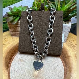 VTG| Stainless Steel Silver Heart Chain Necklace 🩶